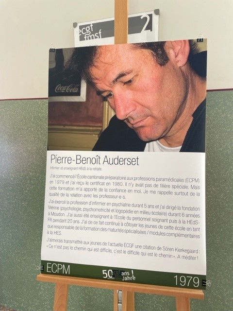 Présentation de Pierre-Benoît Auderset, ancien élève de l'ECGF et ancien collaborateur de la HEdS-FR